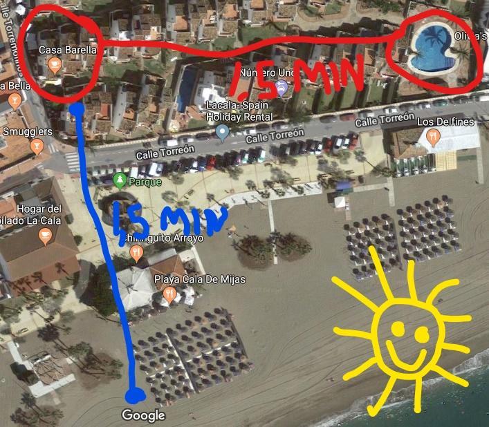 1½ Min. Walk From The Beach ミハス エクステリア 写真